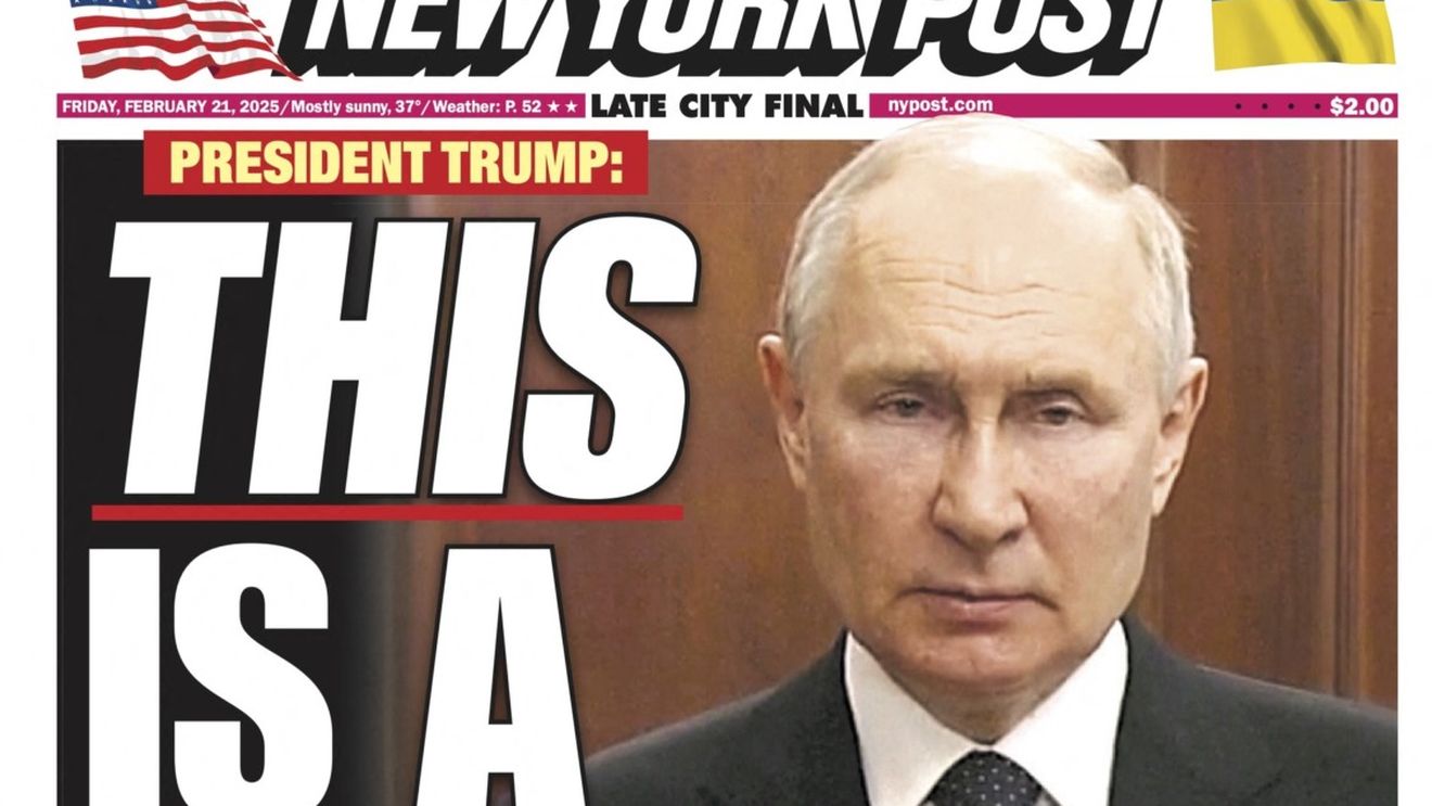 „Iată cine este dictatorul": Ziarul preferat al lui Trump explică diferența dintre Putin și Zelenski