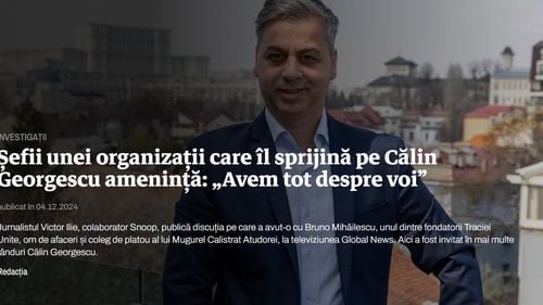 ActiveWatch: Susținători ai candidatului Călin Georgescu, amenințări mafiote la adresa jurnaliștilor SNOOP - „Sunteți documentați toți, tu nu înțelegi că avem tot despre voi? Tot! Tot, și unde te duci, și ce faci, și ce mănânci, tot"