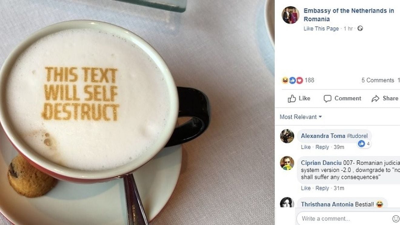 Ambasada Olandei, trolling la Tudorel Toader: „This text will self destruct”