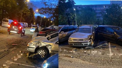 Un tânăr de 18 ani care consumase alcool şi droguri a provocat un accident pe o stradă din Piatra Neamţ, avariind şase autoturisme