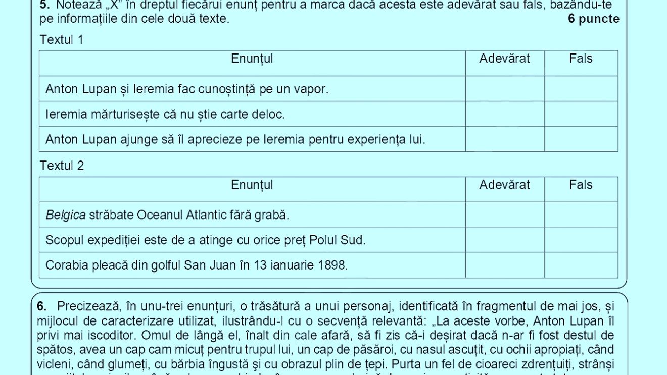 Subiecte Evaluare Națională 2025 – Limba și literatura română. Elevii au avut de scris o compunere despre o întâmplare din excursie, la subiectul II