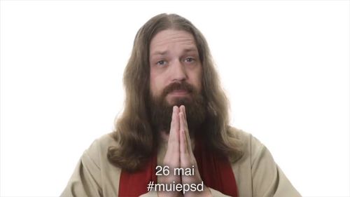 VIDEO PSD vrea anchetarea autorilor a două clipuri electorale cu un actor care îl interpretează pe Isus și îndeamnă oamenii să meargă la vot cu mesaje anti-PSD