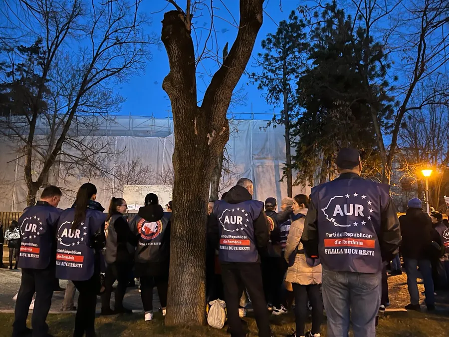 Protest AUR Vila Aviatorilor 86