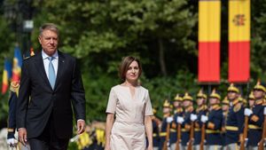 VIDEO Maia Sandu, primită la Cotroceni de către Klaus Iohannis