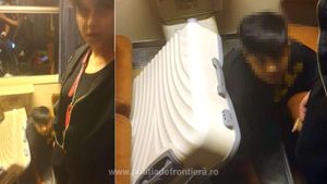 VIDEO Adolescent afgan, descoperit în geamantanul unei românce într-un tren internațional spre Austria
