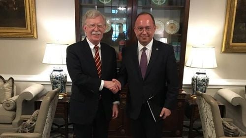 Transnistria și securitatea la Marea Neagră, subiecte la discuția dintre consilierul prezidențial Bogdan Aurescu și John Bolton, consilierul pentru securitate al lui Donald Trump