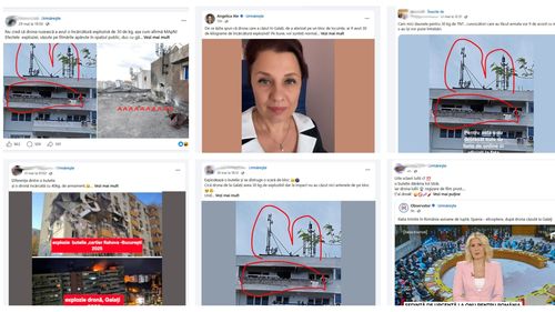 Postări fake și acuzații fără probe despre drona din Galați, viralizate și rostogolite masiv pe rețele în mini-vacanța de Rusalii: ”Drona mai slabă decât butelia” și ”înscenarea Ucrainei”, între favorite