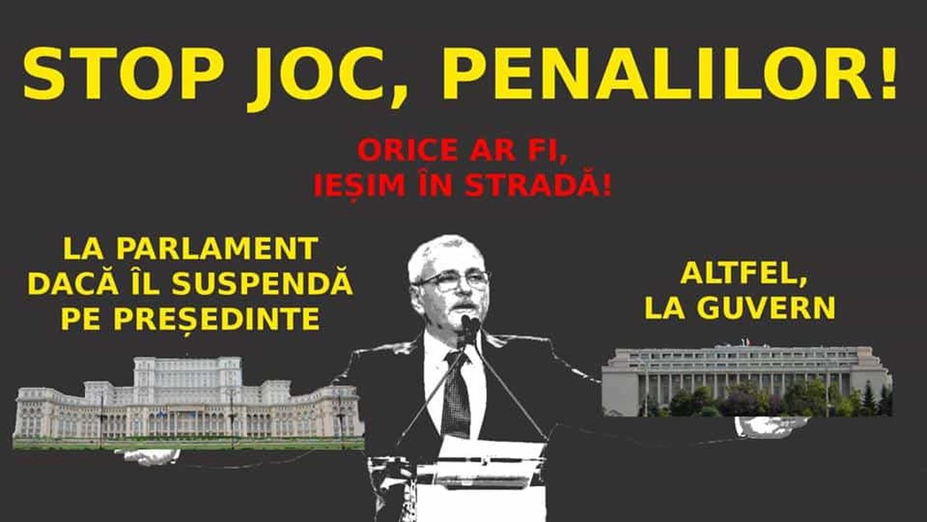 Protest azi în București: La Guvern sau la Parlament dacă președintele e suspendat