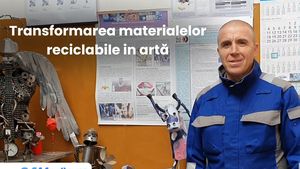 Sudorul român care transformă materialele reciclabile în opere de artă
