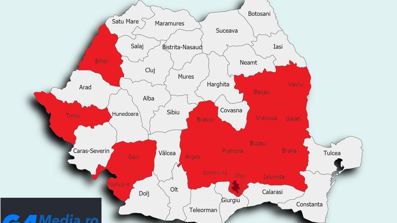 Germania a actualizat lista județelor din România considerate zone de risc. Bucureștiul și alte 17 județe au intrat în zona roșie