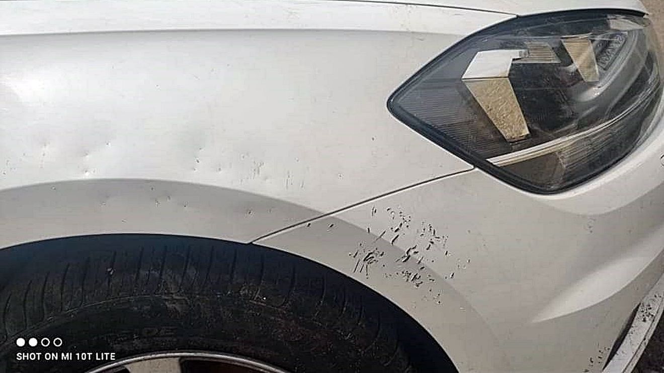 VIDEO Mașină vandalizată de câini într-o parcare din Suceava / Aripile și bara, mușcate și zgâriate / Proprietarul nu știe cine îl va despăgubi