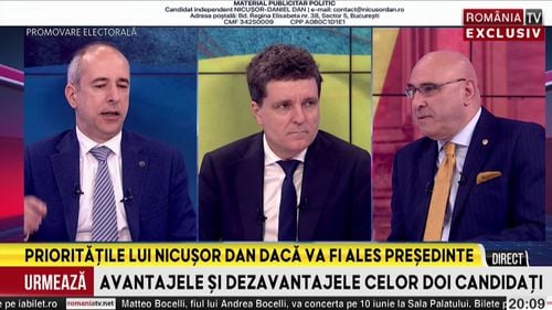 Nicușor Dan, prezent în platoul România TV, care l-a susținut în primul tur pe Victor Ponta / Candidatul independent a vorbit despre situația economică din țară: ”Am fost în situația asta la primărie. Am rezolvat, iar azi băncile ne dau dublu față de cât cerem”