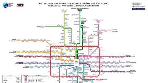 Din 1 iunie se reorganizează transportul public de noapte în București / Care sunt noile trasee