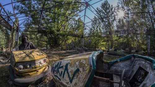 Incendiu în pădurile radioactive din zona de excludere de la Cernobâl, locul celui mai grav accident nuclear din istorie