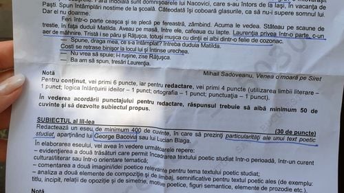 Subiectele integrale de la examenul la Limba și literatura română – profilul Real și filiera Tehnologică