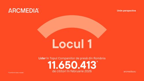 Locul 1. ARCMEDIA, liderul în presa online din România cu peste 11,6 milioane de cititori în luna februarie