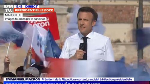 Alegeri prezidențiale Franța: Emmanuel Macron consacră mitingul său de la Marsilia ecologiei, adresându-se cu precădere tinerilor care au votat pentru candidatul stângii populiste, Jean-Luc Melenchon