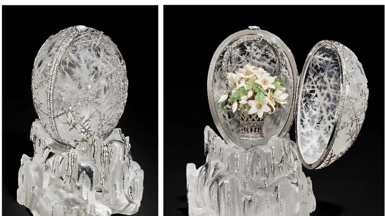 Acest obiect de lux era râvnit de mulţi colecţionari internaţionali: Oul de Iarnă al Romanovilor, creat de Fabergé, vândut la licitaţie cu preţul record de 22,9 milioane de lire sterline