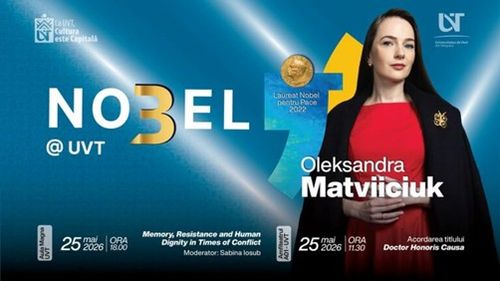 Nobelul revine la Timișoara: UVT aduce în fața publicului una dintre cele mai importante voci ale Europei contemporane