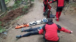 Columbian accidentat pe traseul de ciclism albastru la Poiana Braşov