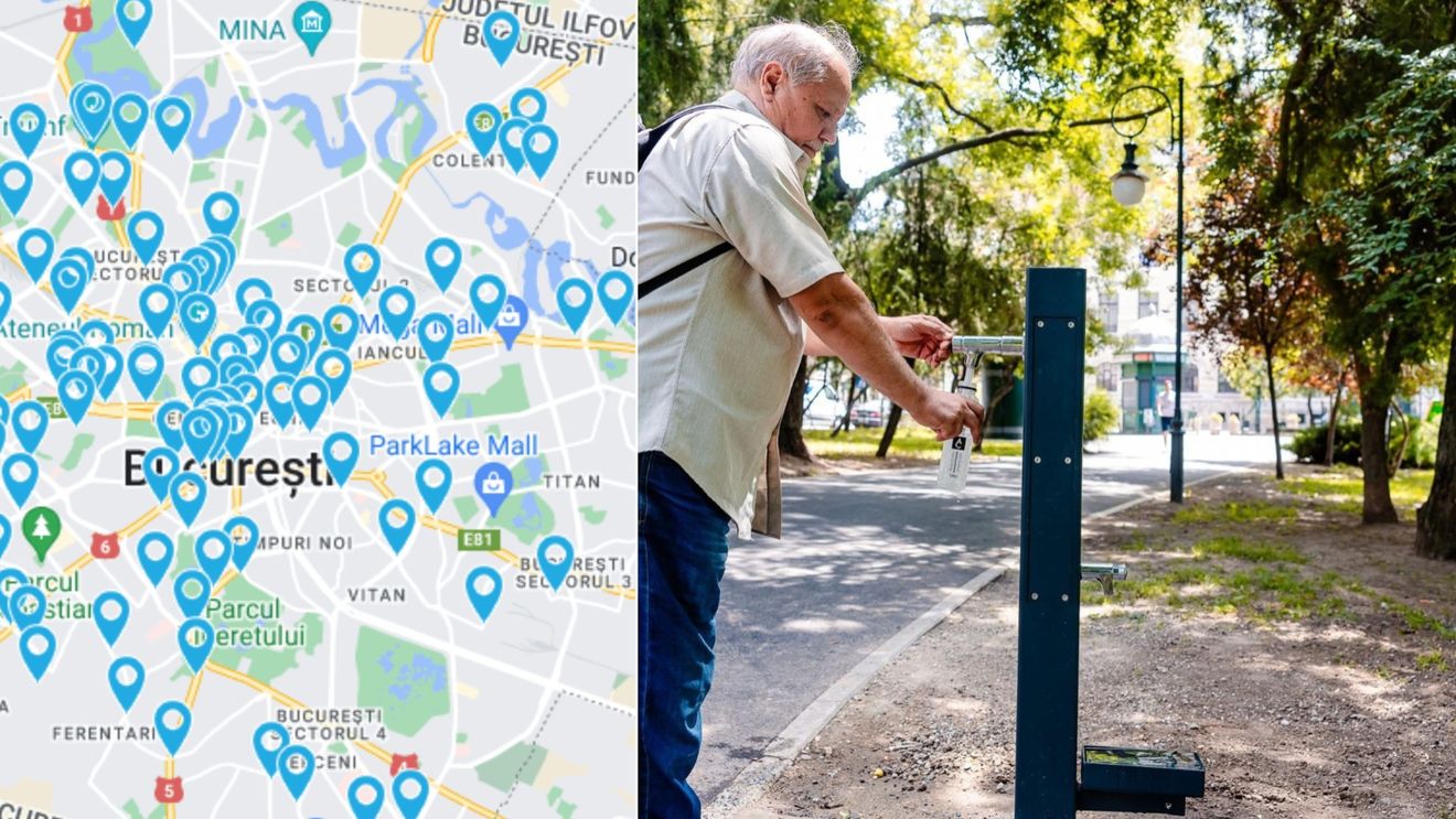 Cișmele și fântâni, surse gratuite de apă potabilă din București: în total, 447 de cișmele publice și 24 de fântâni, dispuse pe străzi și în parcuri, la 1,8 mil locuitori/ Parisul are 1.200 de puncte de apă potabilă/ Localizarea în sectoarele Capitalei și hărțile online