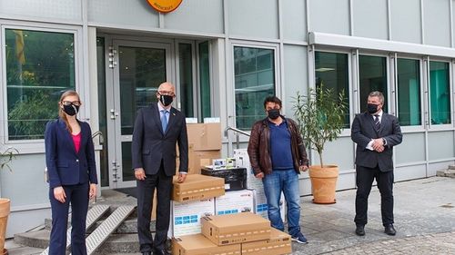 Donație de măști și echipamente IT în valoare de 25.000 de euro din partea Ambasadei Germaniei pentru Poliția Română