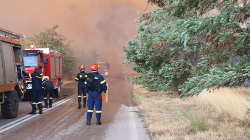 20 de pompierii români intervin pentru stingerea unui incendiu de vegetaţie din Megara, Grecia