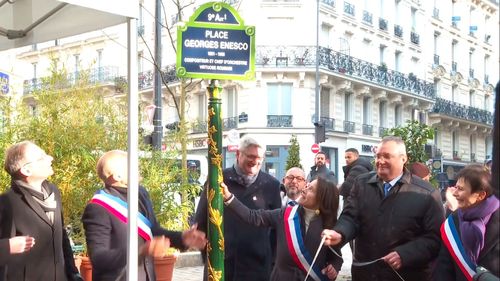 VIDEO Premierul Ciucă, la inaugurarea Pieței George Enescu din Paris: Este un gest de recunoaștere a relațiilor culturale dintre România și Franța, prietenie care are rădăcini istorice