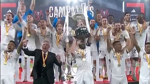 VIDEO Real Madrid a câştigat Cupa Spaniei pentru a douăzecea oară / Rodrygo a reuşit dubla în meciul cu Osasuna, scor 2-1