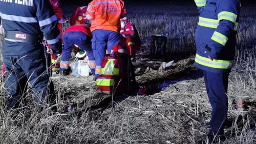 VIDEO Planul roșu de Intervenție în Teleorman, după un accident rutier soldat cu opt victime, dintre care două au murit  / În accident au fost implicate o mașină și o căruță