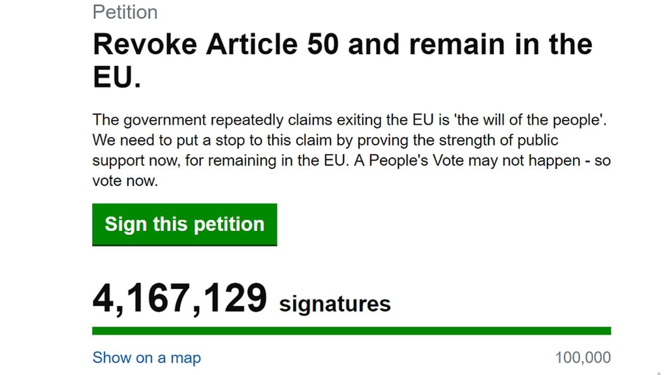 Brexit: O petiție online pentru ca Marea Britanie să rămână în Uniunea Europeană a depășit 4 milioane de semnături / La Londra este anunțată o amplă manifestație
