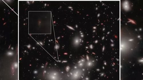 Telescopul spaţial James Webb a descoperit cele mai vechi molecule organice complicate într-o galaxie la 12,3 miliarde de ani lumină distanţă - cea mai mare distanţă faţă de Pământ unde au fost detectate vreodată molecule de acest fel