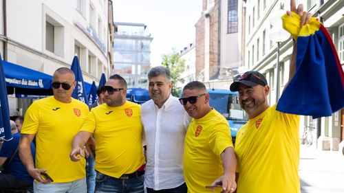 FOTO Marcel Ciolacu, baie de mulțime la Munchen înainte de meciul de fotbal România - Ucraina
