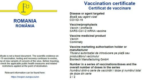 Platforma care generează certificatele digitale COVID-19 a devenit funcțională/ Cum obții documentul în 8 pași pentru a călători în Europa