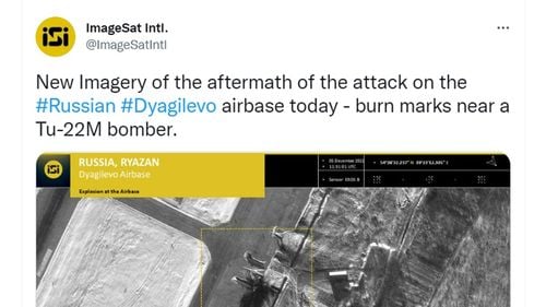 Imagini din satelit cu baza aeriană rusă din Diaghilevo lovită luni de dronele ucrainene