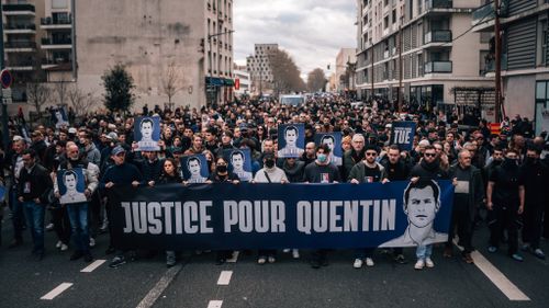 Marș cu mii de persoane la Lyon, după uciderea unui activist de extremă dreapta / Quentin Deranque a atacat de un grup radical de stânga/ S-a scandat  „Justiție pentru Quentin” și „Antifa asasin”
