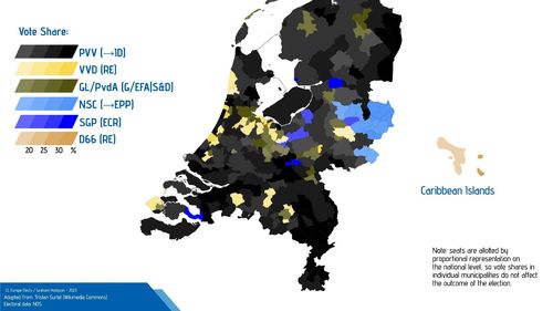 Partidele de centru dreapta din Olanda nu sunt gata să participe la un guvern condus de Partidul Libertății, de extrema dreaptă, clasat pe primul loc în recentele alegeri parlamentare