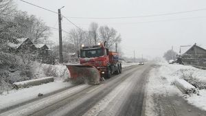 Pompierii și polițiștii intervin în 8 județe, pe fondul ninsorilor abundente / 58 de mașini, cu aproximativ 106 persoane, sunt blocate din cauza zăpezii depuse pe carosabil / Avarii la rețeaua electrică în 23 de localități din trei județe