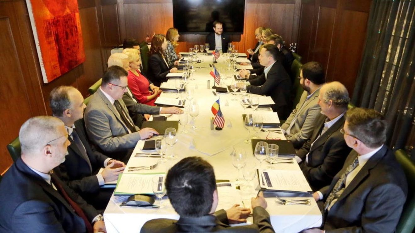 Viorica Dăncilă s-a întâlnit în SUA cu reprezentanţi ai mediului de afaceri american care au investiţii în România