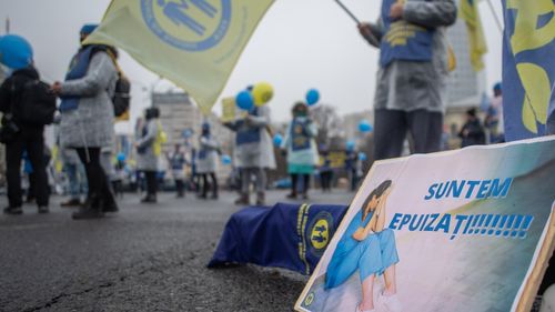Miting și marș al sindicaliștilor din sănătate, joi, în București / Revendicările Federației „Solidaritatea Sanitară”