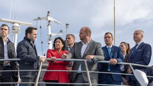 Preşedintele Georgiei a fost în Portul Constanţa/ Discuții despre construirea unui cablu electric între România, Georgia şi Azerbaidjan și o linie de feribot