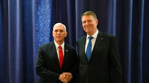 Iohannis s-a întâlnit la Munchen cu vicepreședintele SUA, Mike Pence