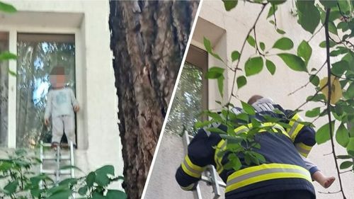 Un copil de doi ani care a ieșit pe geamul de la etaj, salvat de pompieri în Focșani