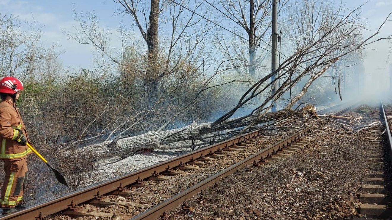 Trafic feroviar afectat între Buftea şi Periş din cauza vijeliei