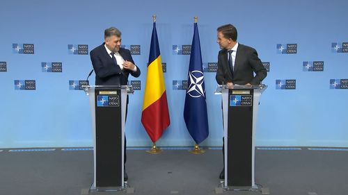 VIDEO Marcel Ciolacu, întâlnire cu Mark Rutte, șeful NATO: Sprijiniți suplimentarea și întărirea prezenței militare în România / Rutte: Am discutat despre cum putem să păstrăm sigur spațiul aerian al României