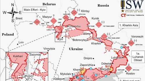 Institutul pentru Studiul Războiului din SUA: Ruşii încearcă să stabilească un regim administrativ şi poliţienesc strict în teritoriile ocupate/ Ucrainenii au oprit înaintarea Rusiei la Harkov