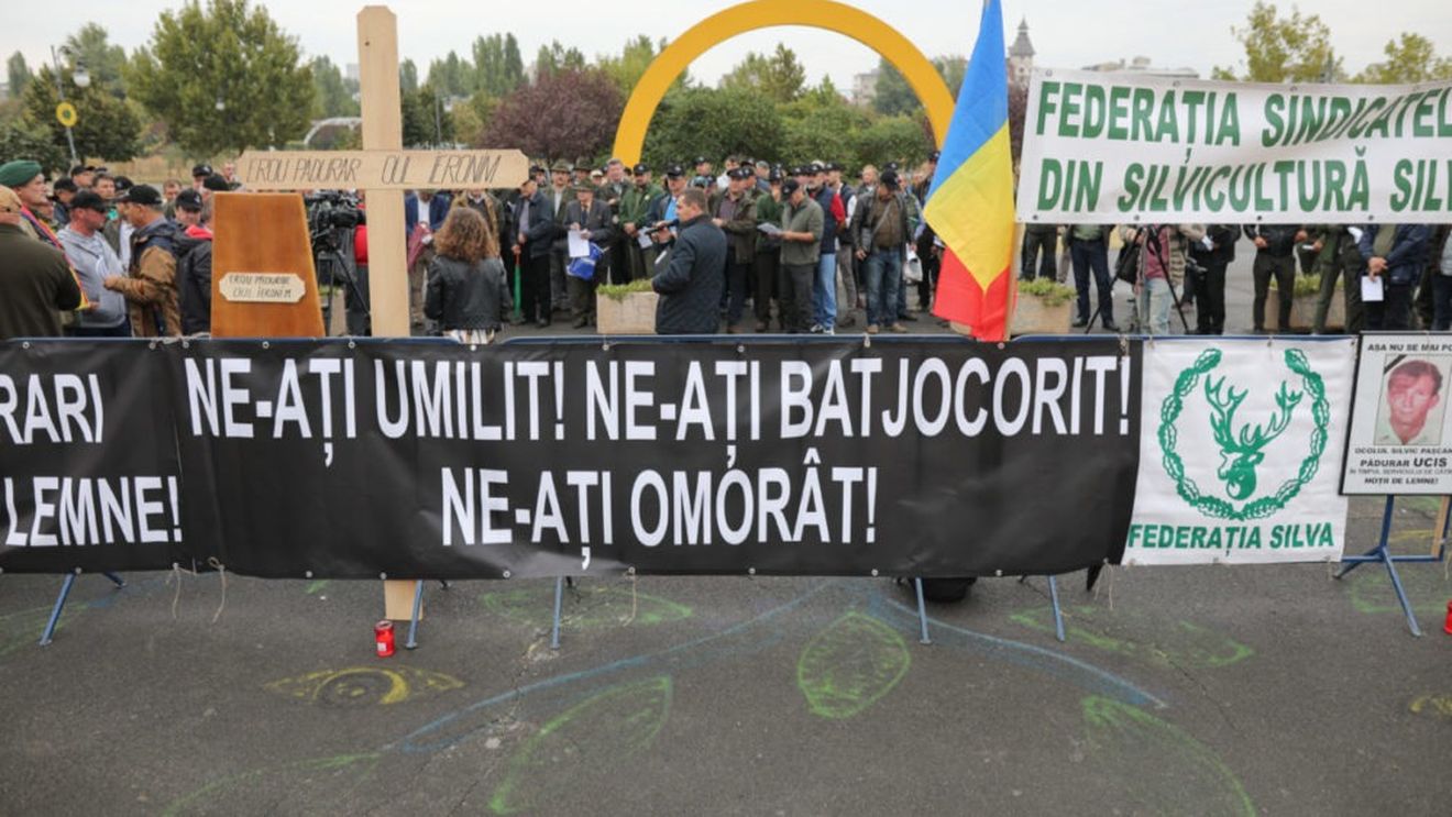 Pădurarii protestează marți în fața Parlamentului pentru a trage un semnal de alarmă față de intensificarea cazurilor de agresiune și pentru a aduce un omagiu celor șase silvicultori care în ultimii ani și-au dat viața apărând pădurea