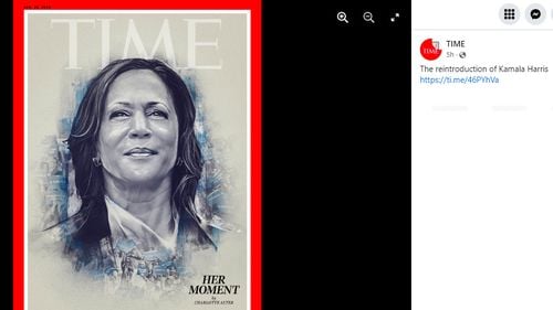 Kamala Harris pe coperta revistei Time, care evidenţiază că a sosit momentul său politic
