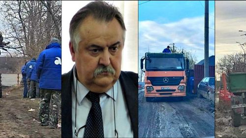 Angajați și utilaje ale companiei de utilități din Brăila, surprinși când muncesc pe proprietatea directorului companiei. Cum explică acesta