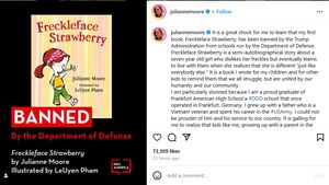 Julianne Moore, în „mare șoc” după ce Donald Trump i-a interzis cartea pentru copii „Freckleface Strawberry” din școli: „Nu pot să nu mă întreb ce este atât de controversat”